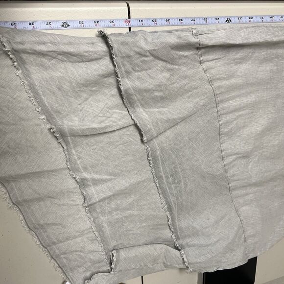 Dylan Gray Linen Sleeveless Dress L Asymmetrical Hem Boho Summer - Picture 6 of 13